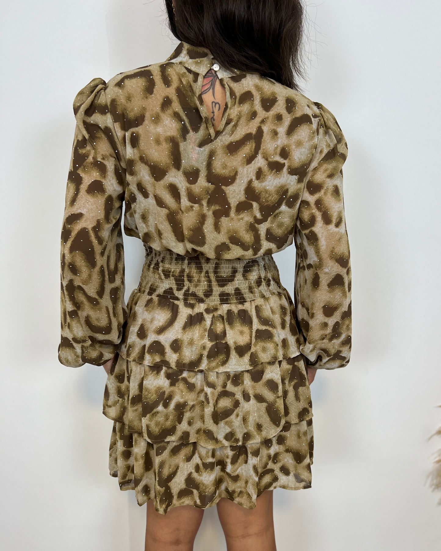 Vestido Animal Taupe