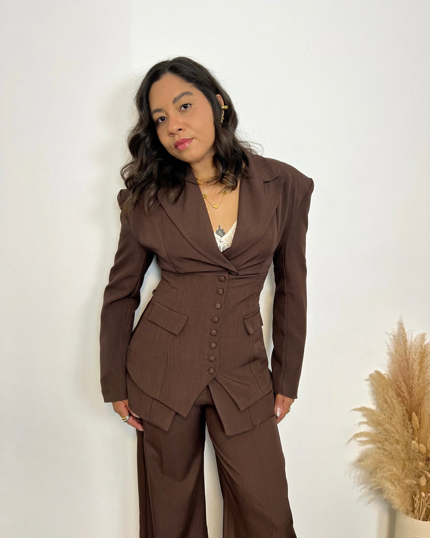 Traje 3 Piezas Elegance Marrón