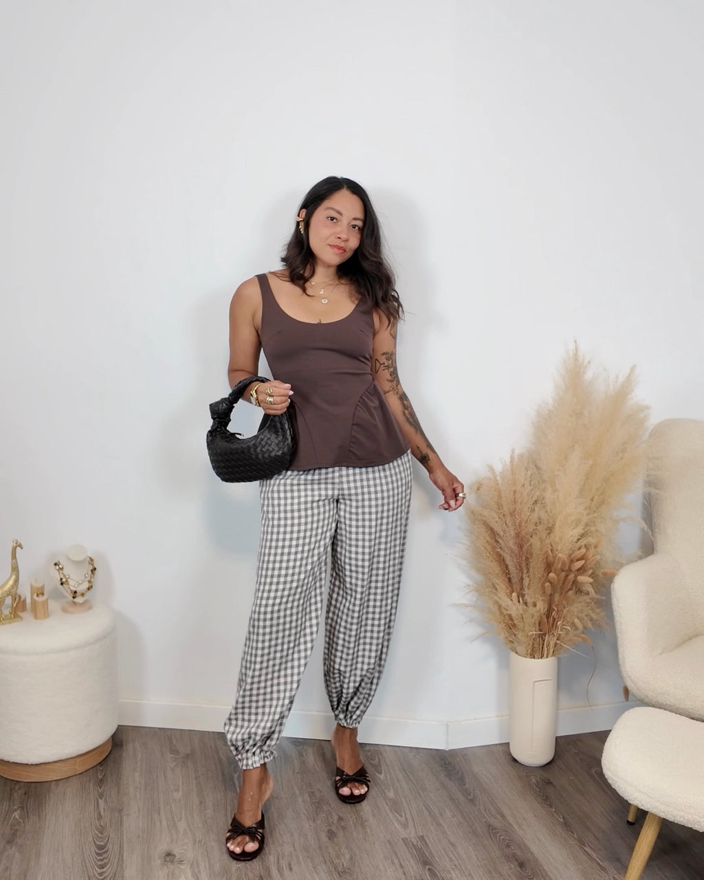TOP PEPLUM MARRÓN