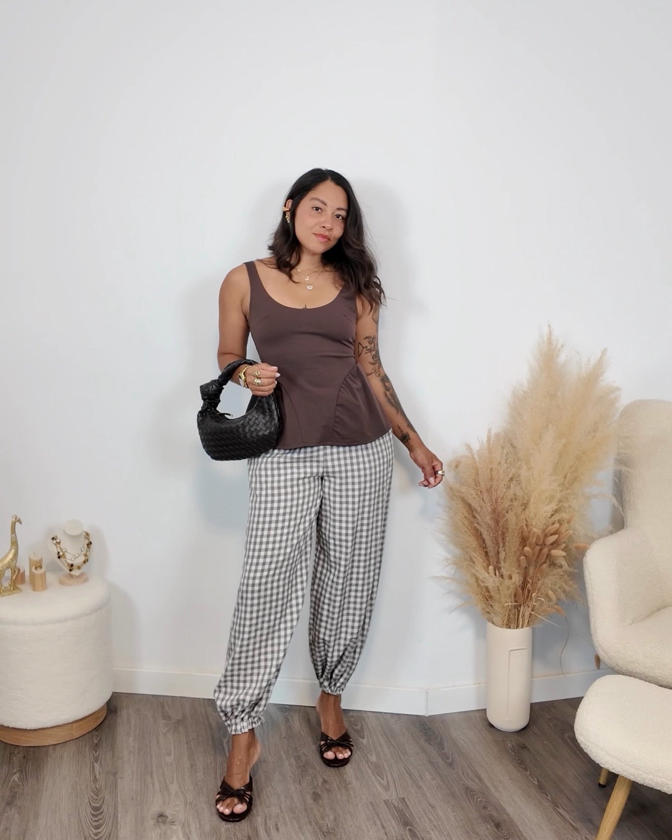 TOP PEPLUM MARRÓN