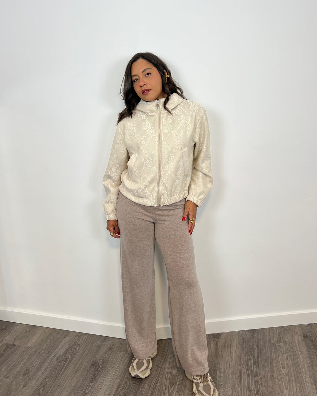 Bomber Encaje Beige