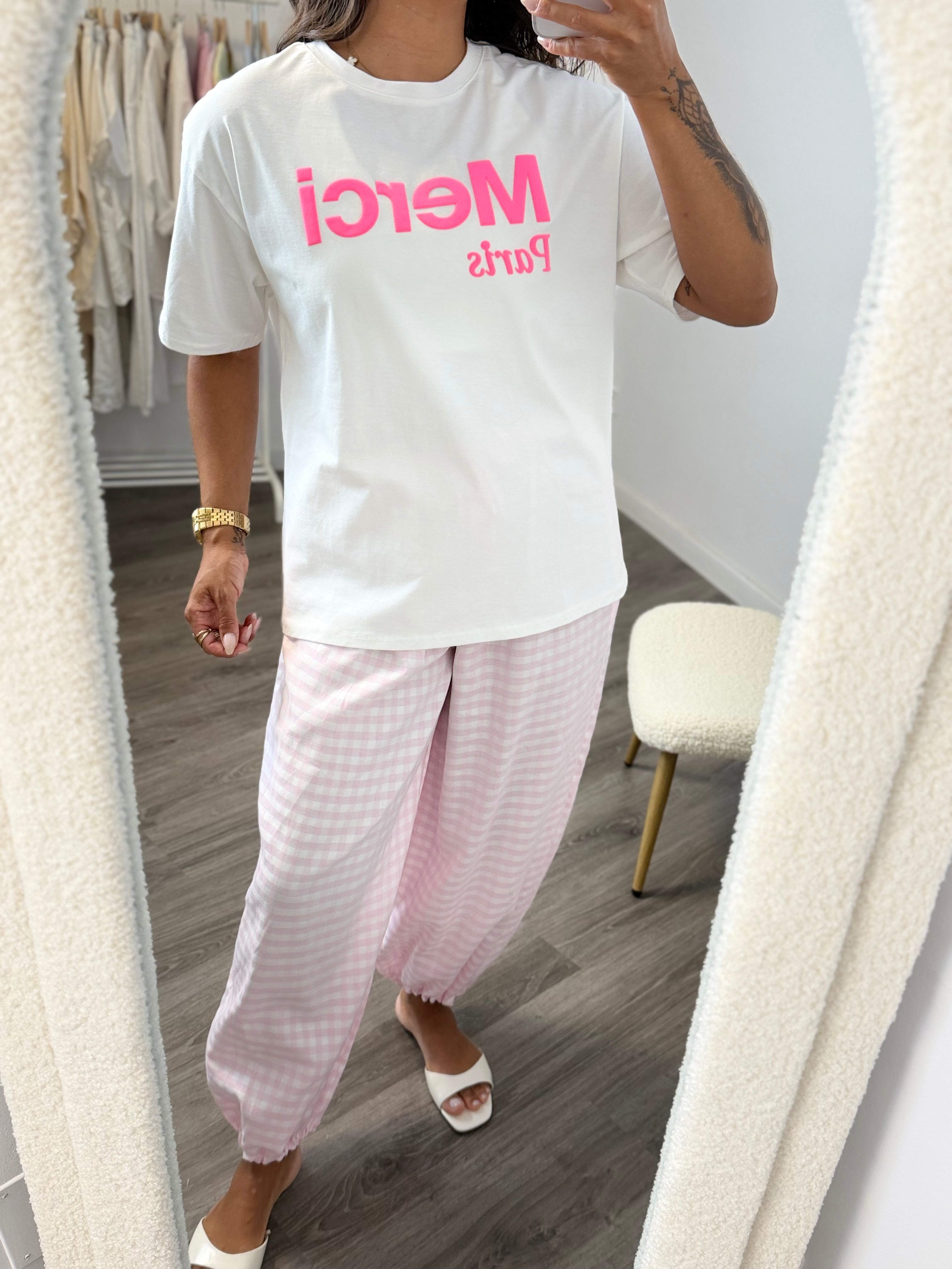 CAMISETA MERCI 100% ALGODÓN
