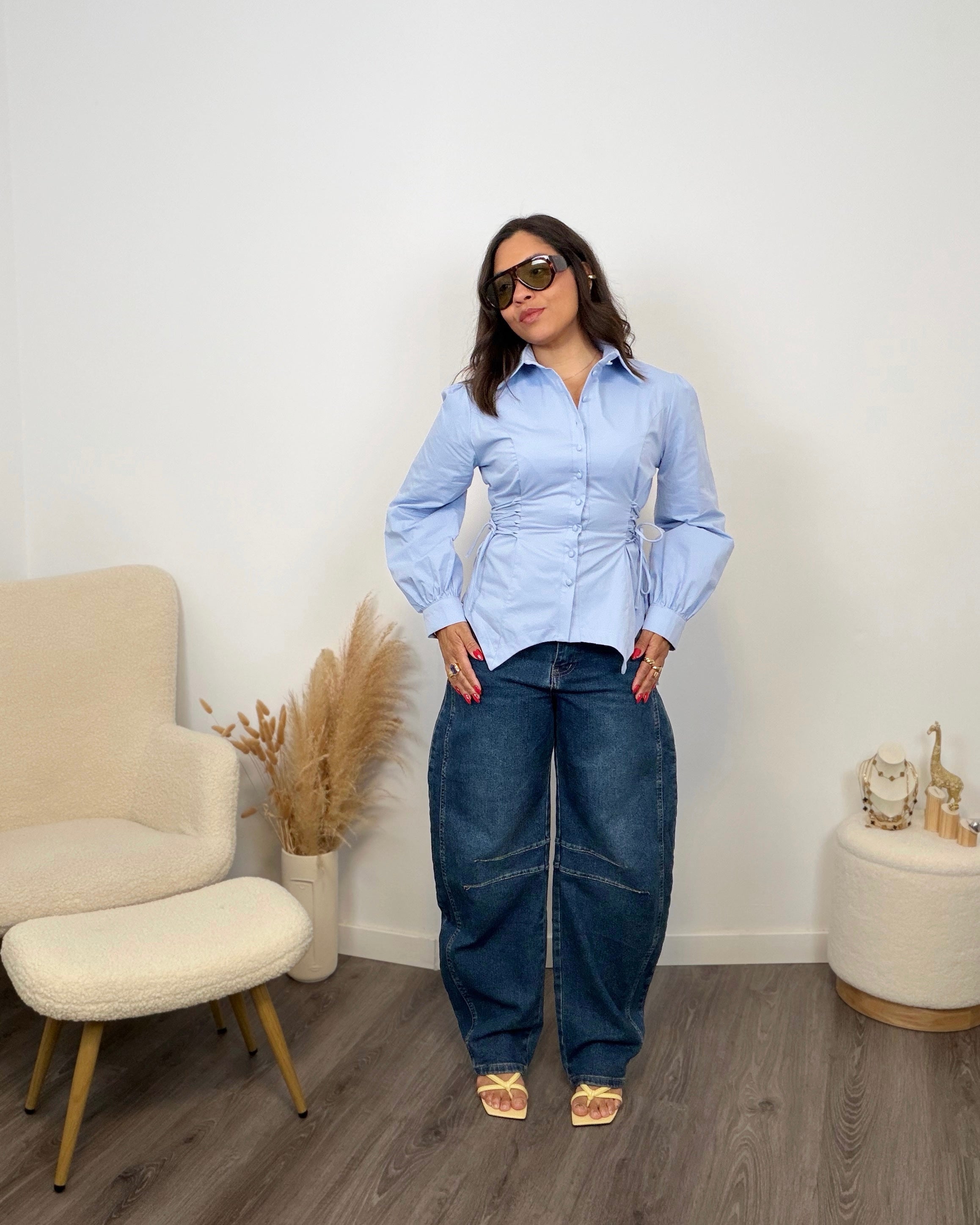 CAMISA LUMIÉRE LACE AZUL