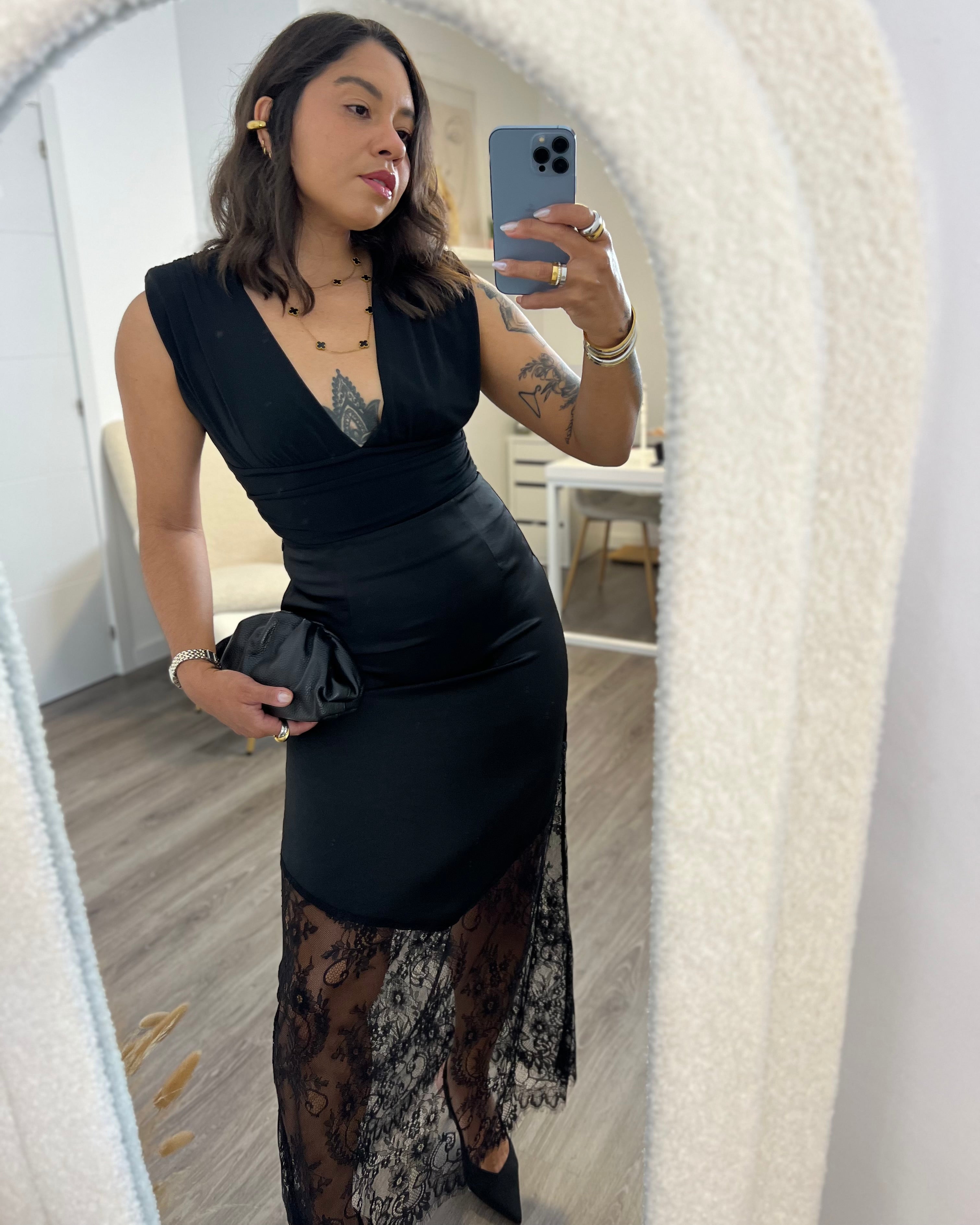 Falda Encaje Negra