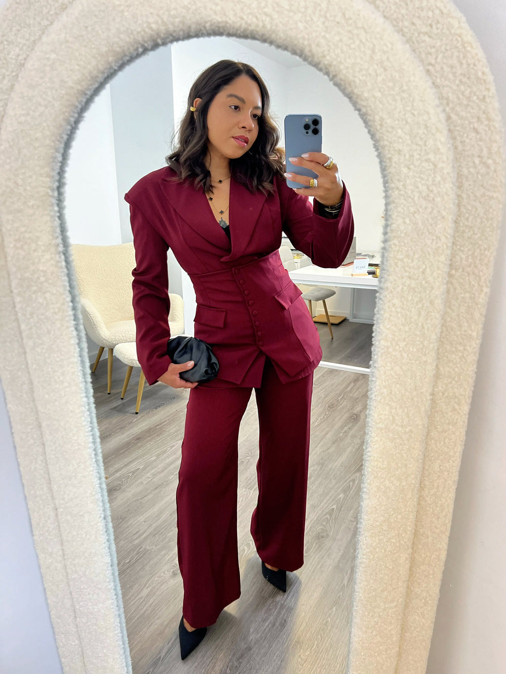 Traje 3 piezas Elegance Burdeos