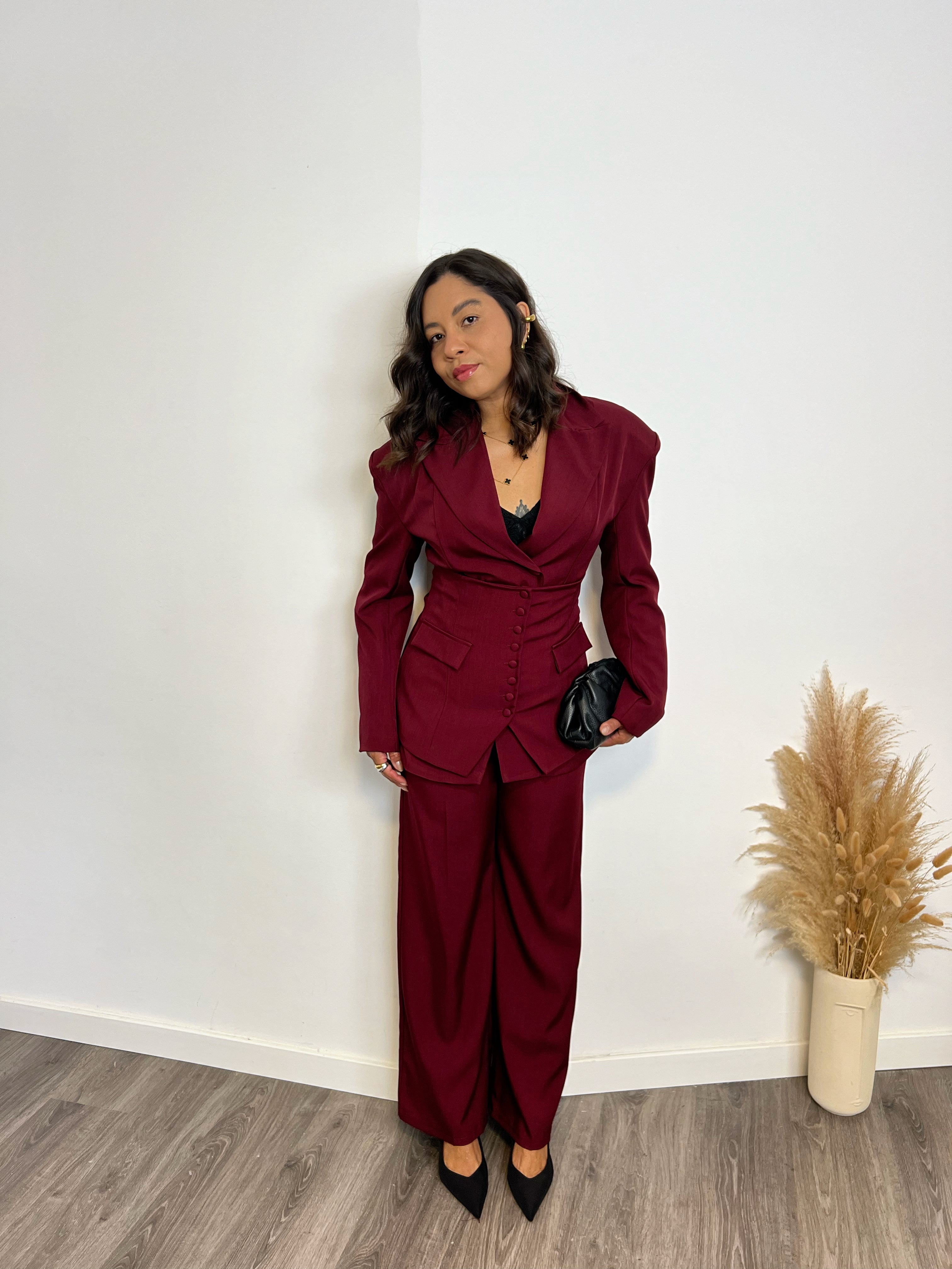 Traje 3 piezas Elegance Burdeos