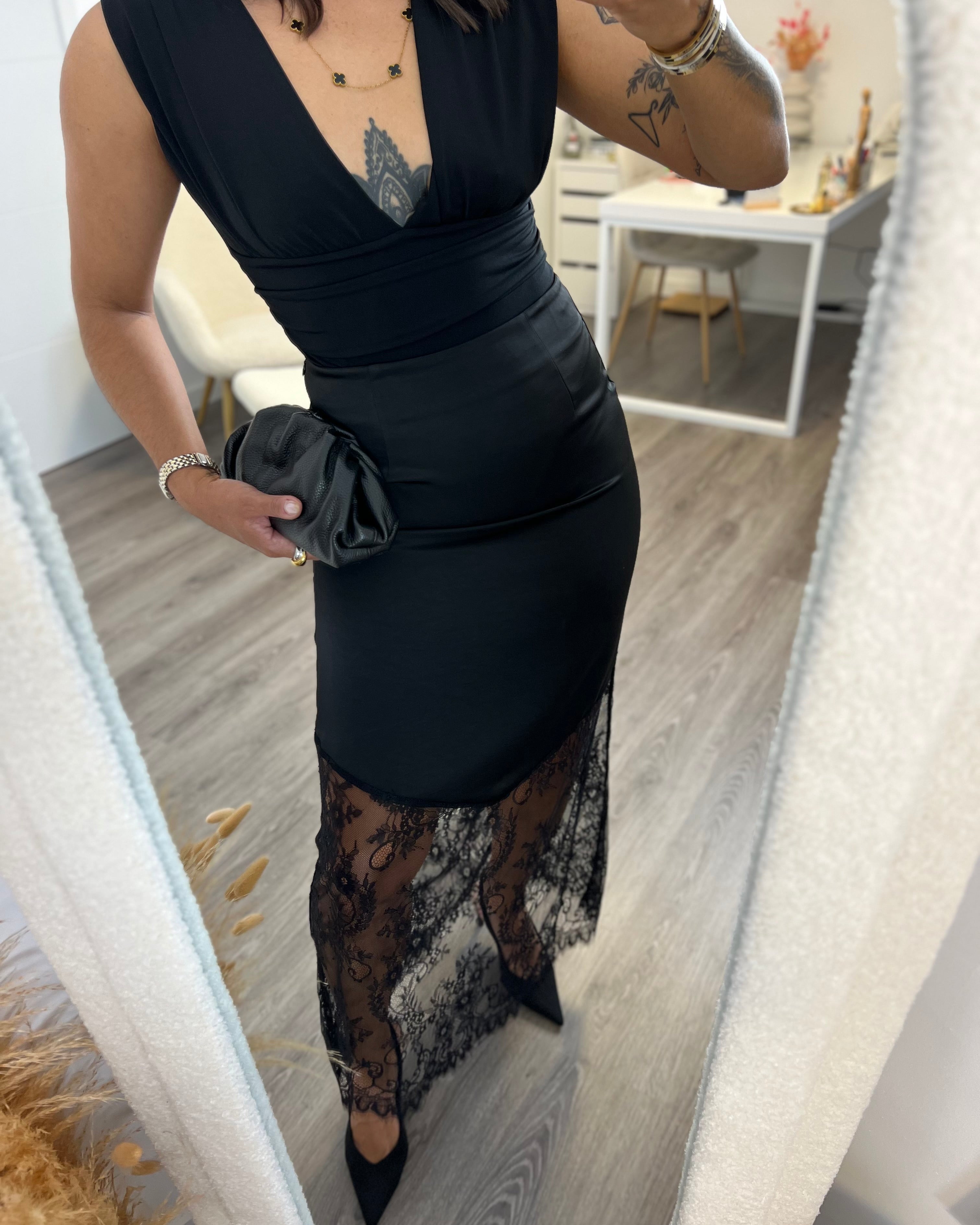Falda Encaje Negra