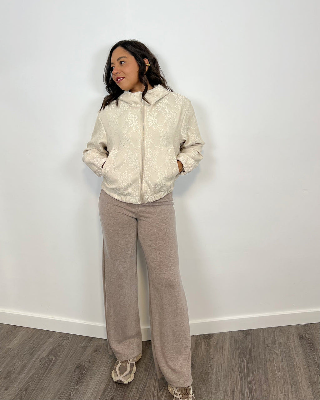 Bomber Encaje Beige