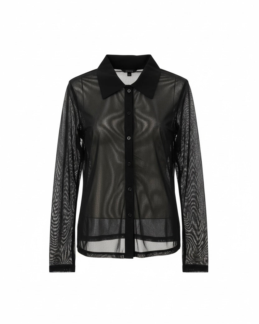 Camisa de Tul Negro