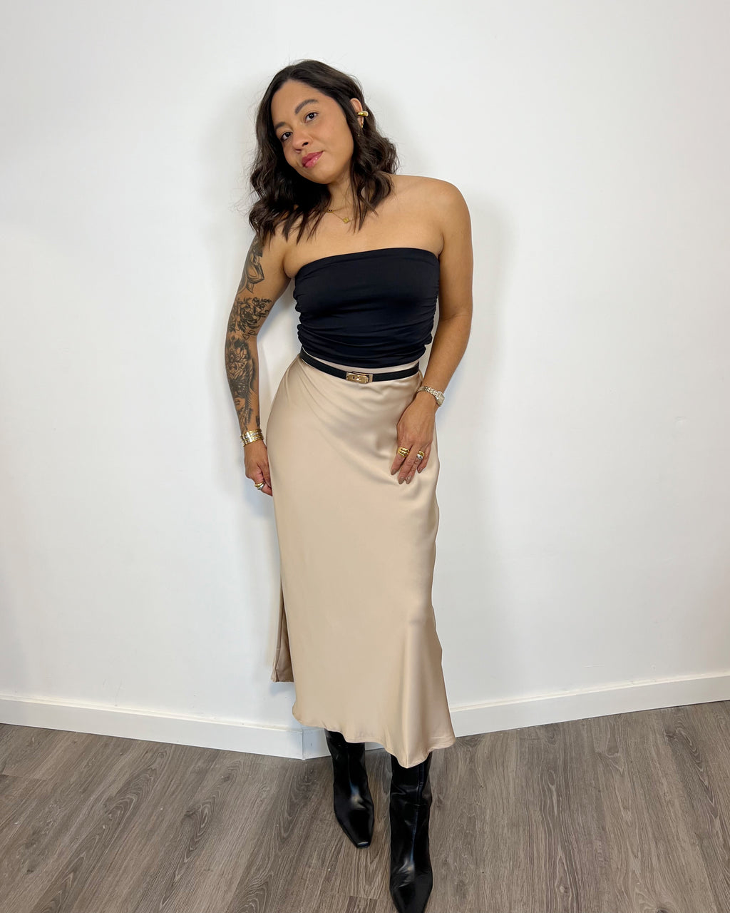 Falda Satinada