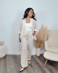 PANTALÓN 100% LINO BEIGE