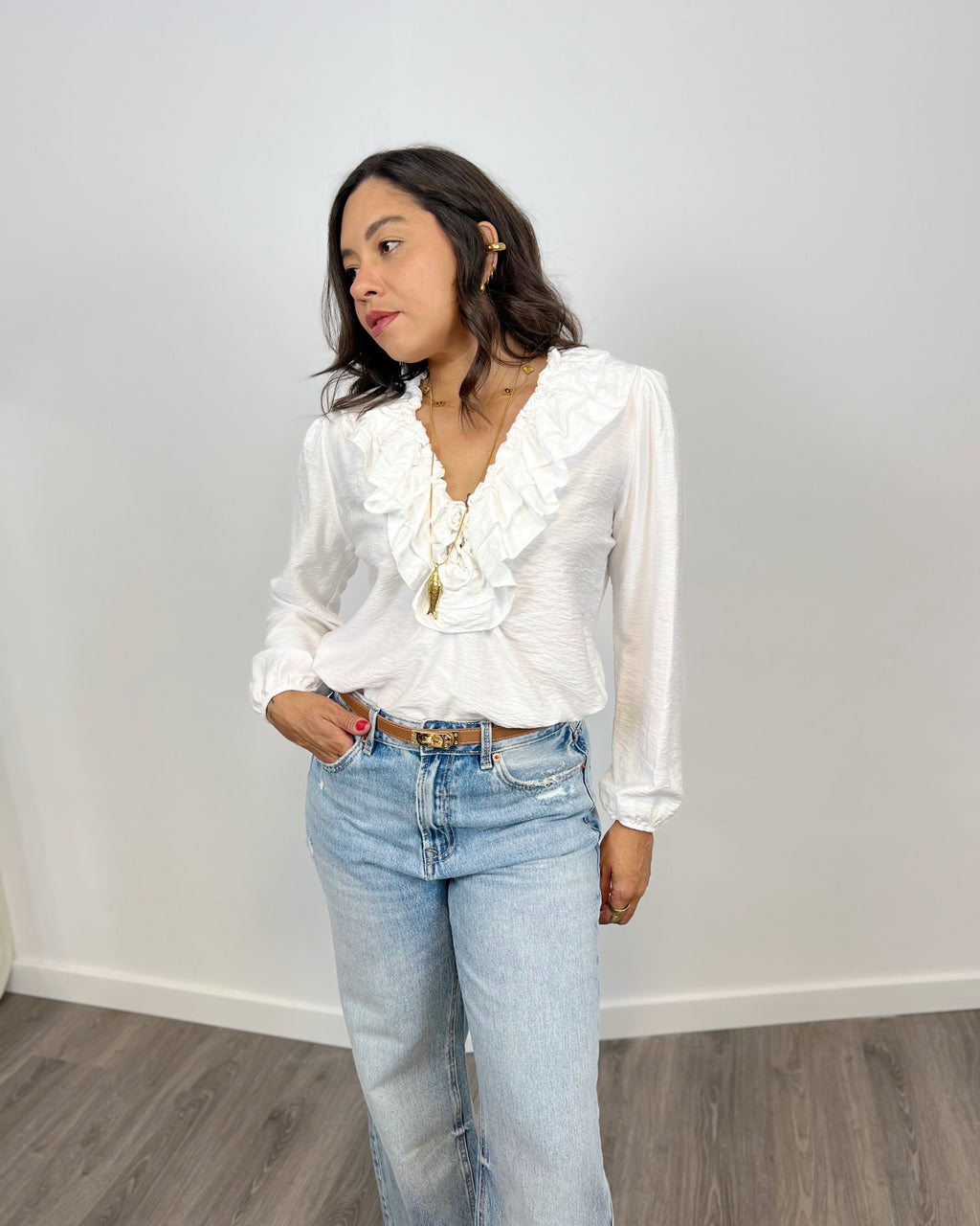 Blusa Boho blanca