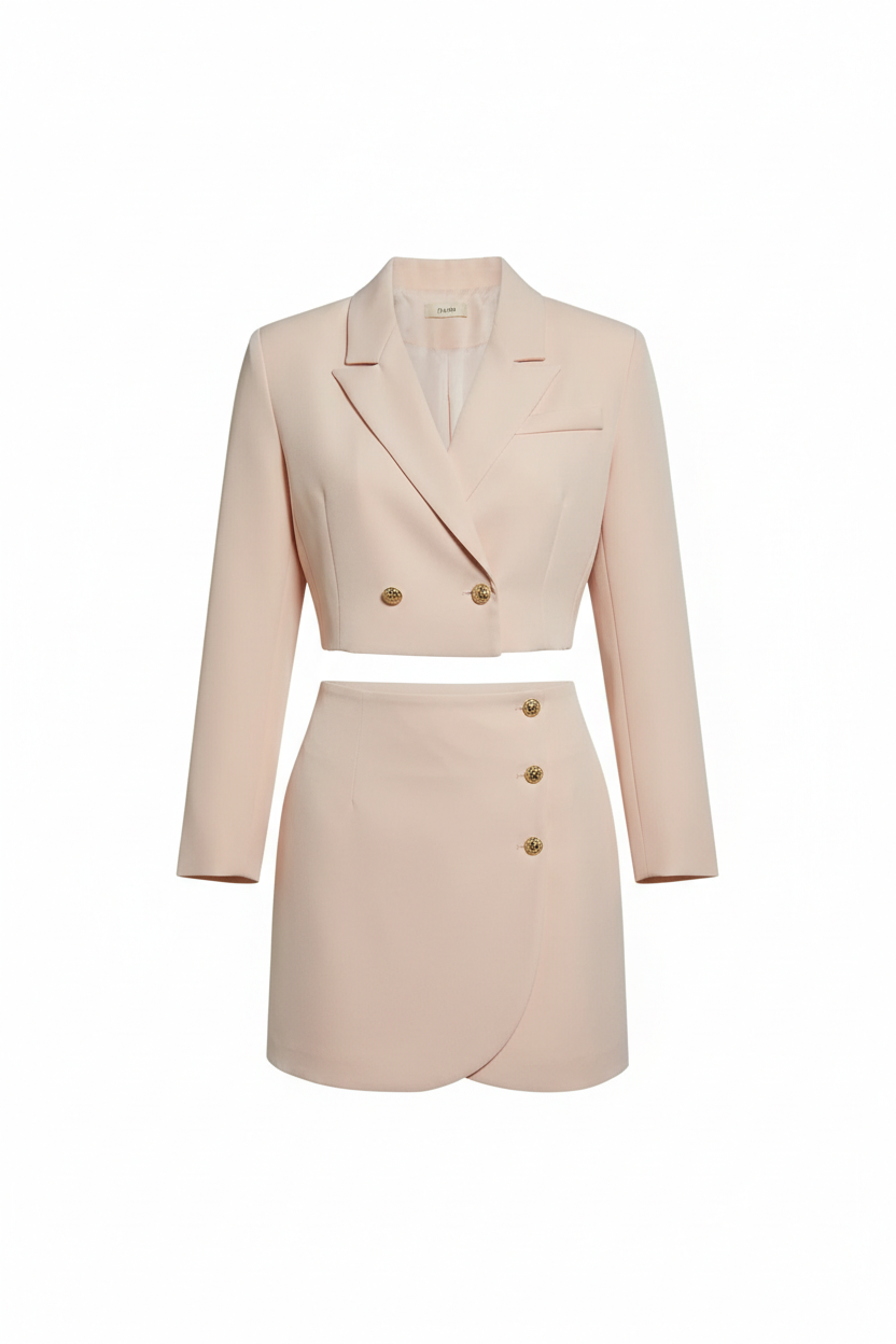 BLAZER ÉLISE CROPPED ROSÉ