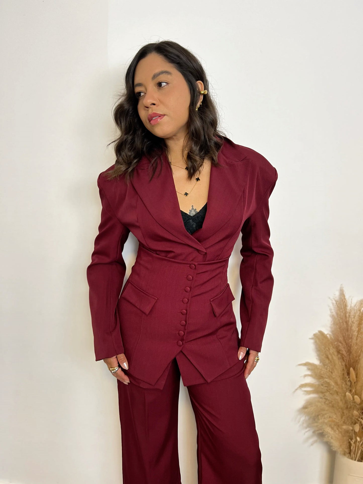 Traje 3 piezas Elegance Burdeos