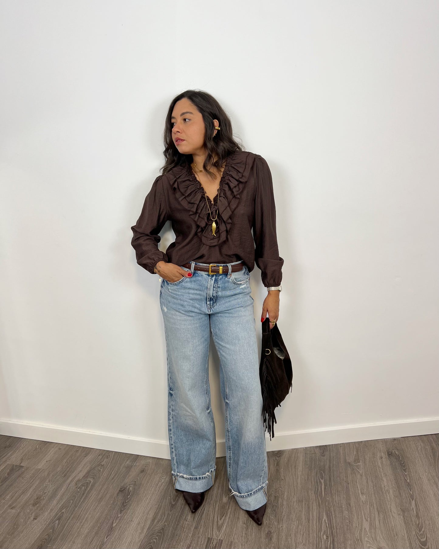 Blusa Boho Marrón