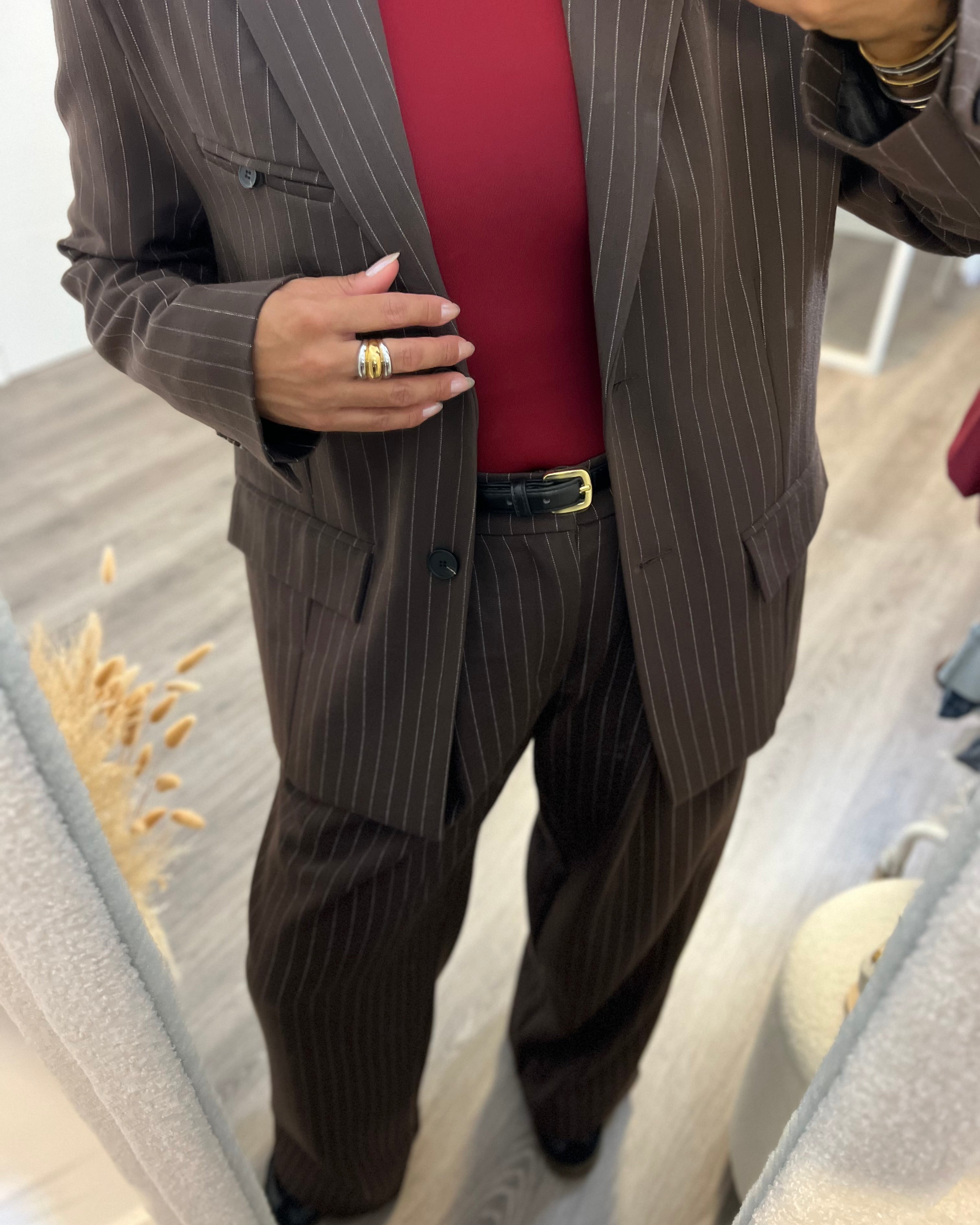 PANTALÓN RAYA DIPLOMATICA BROWN