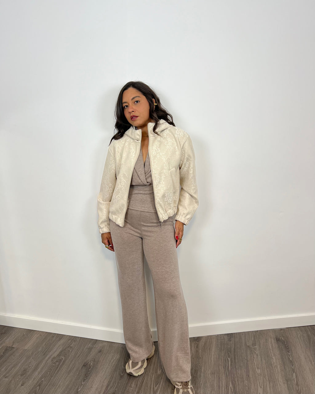 Bomber Encaje Beige