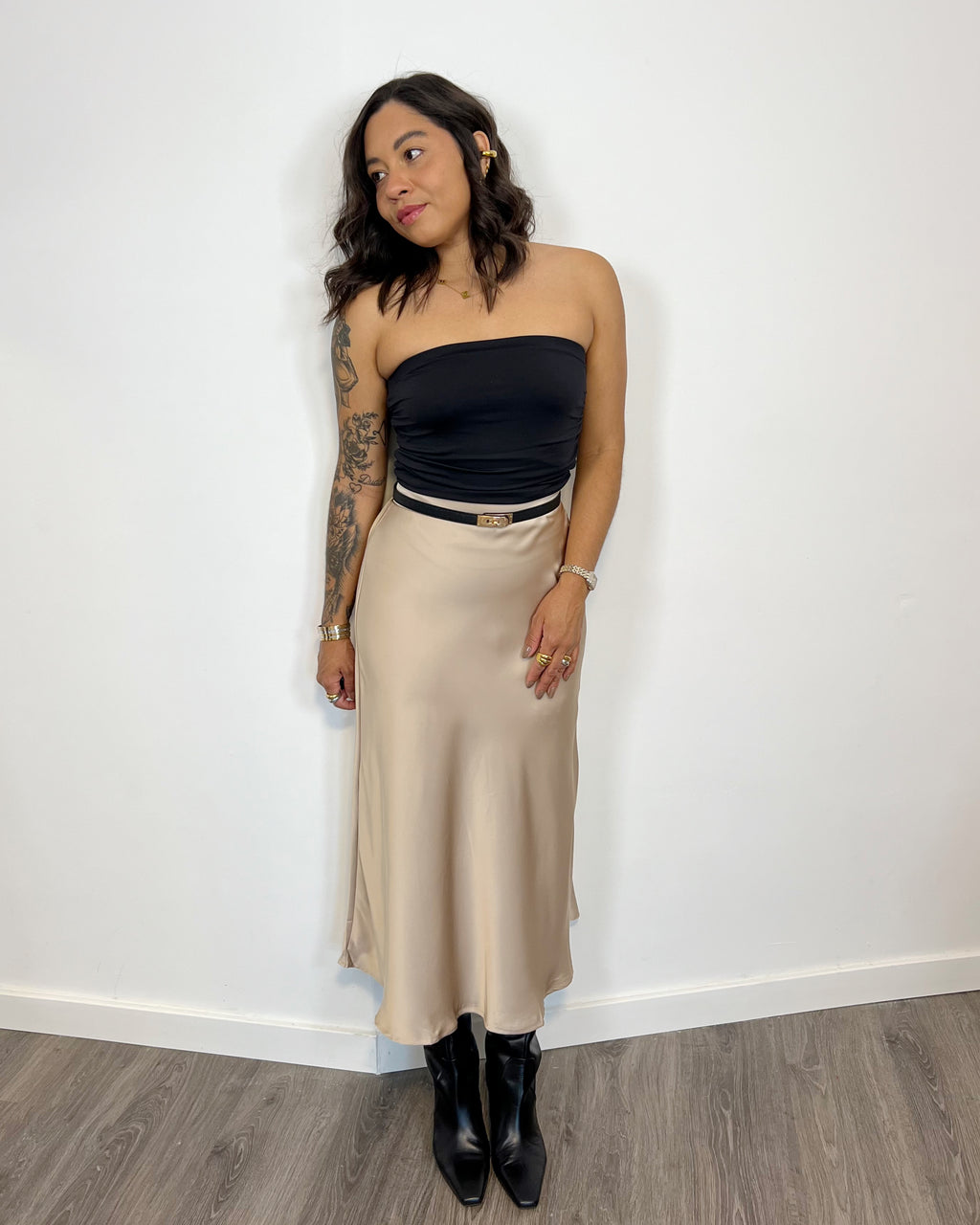 Falda Satinada