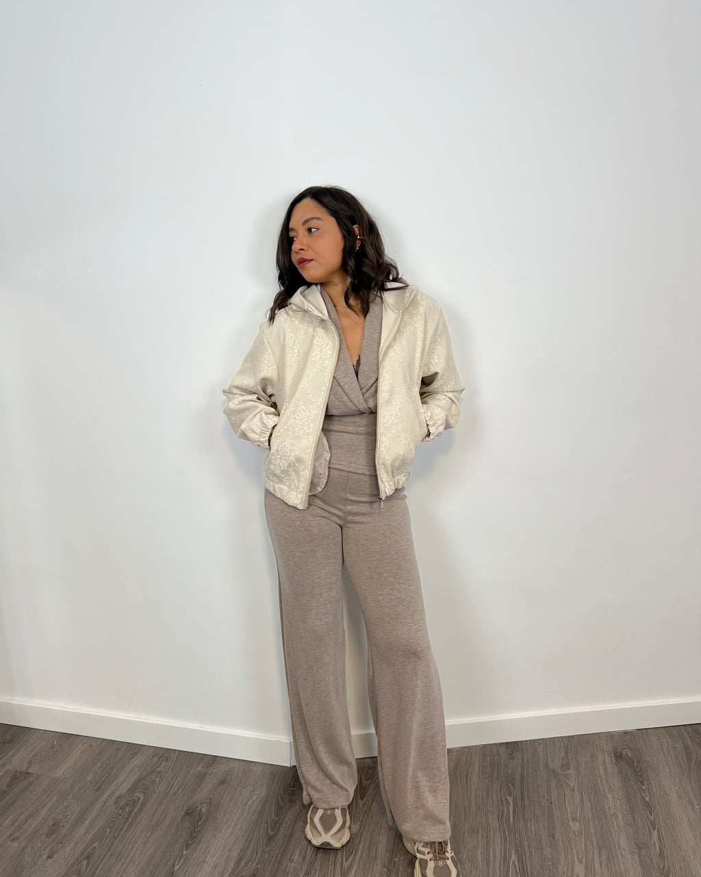 Bomber Encaje Beige