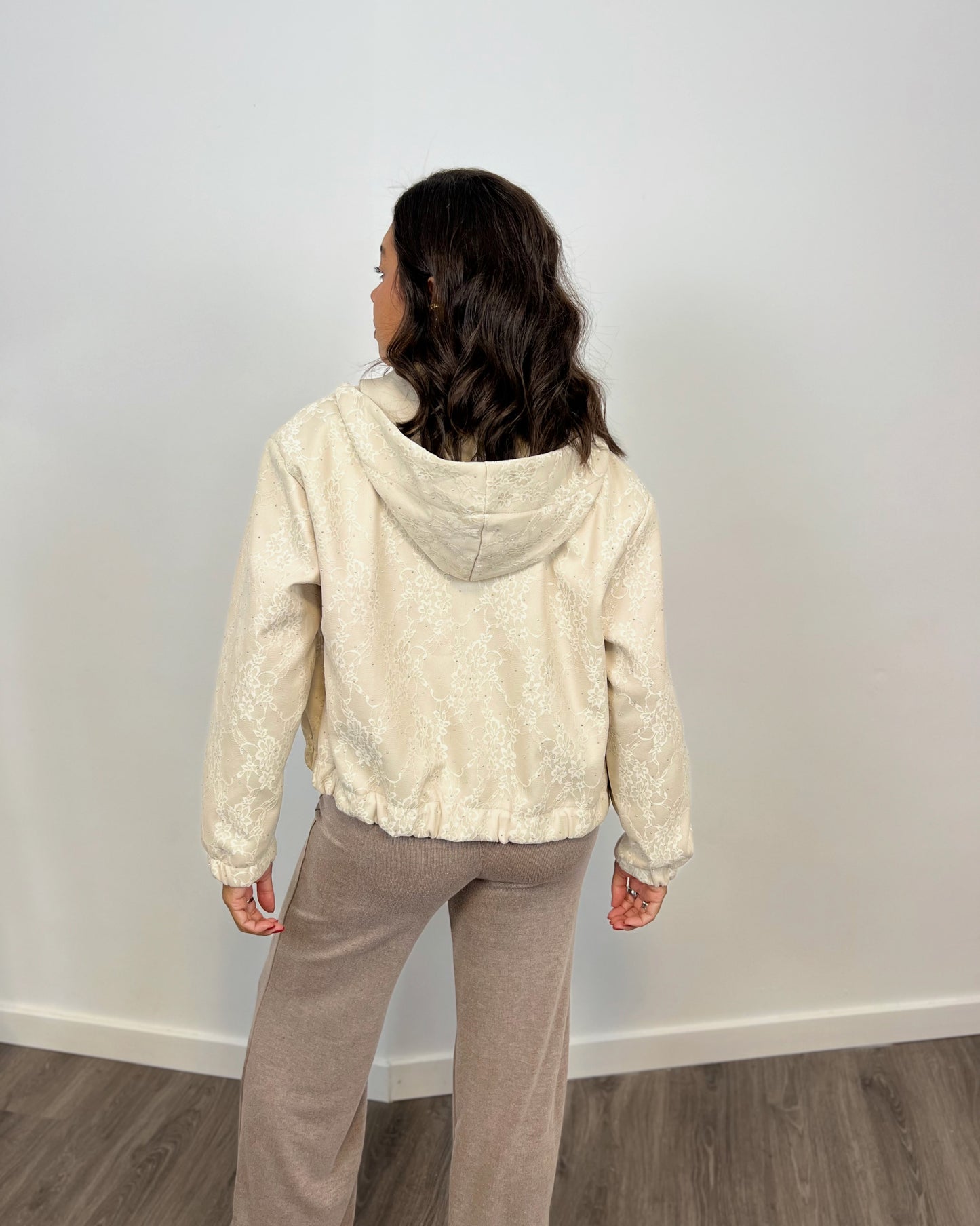 Bomber Encaje Beige