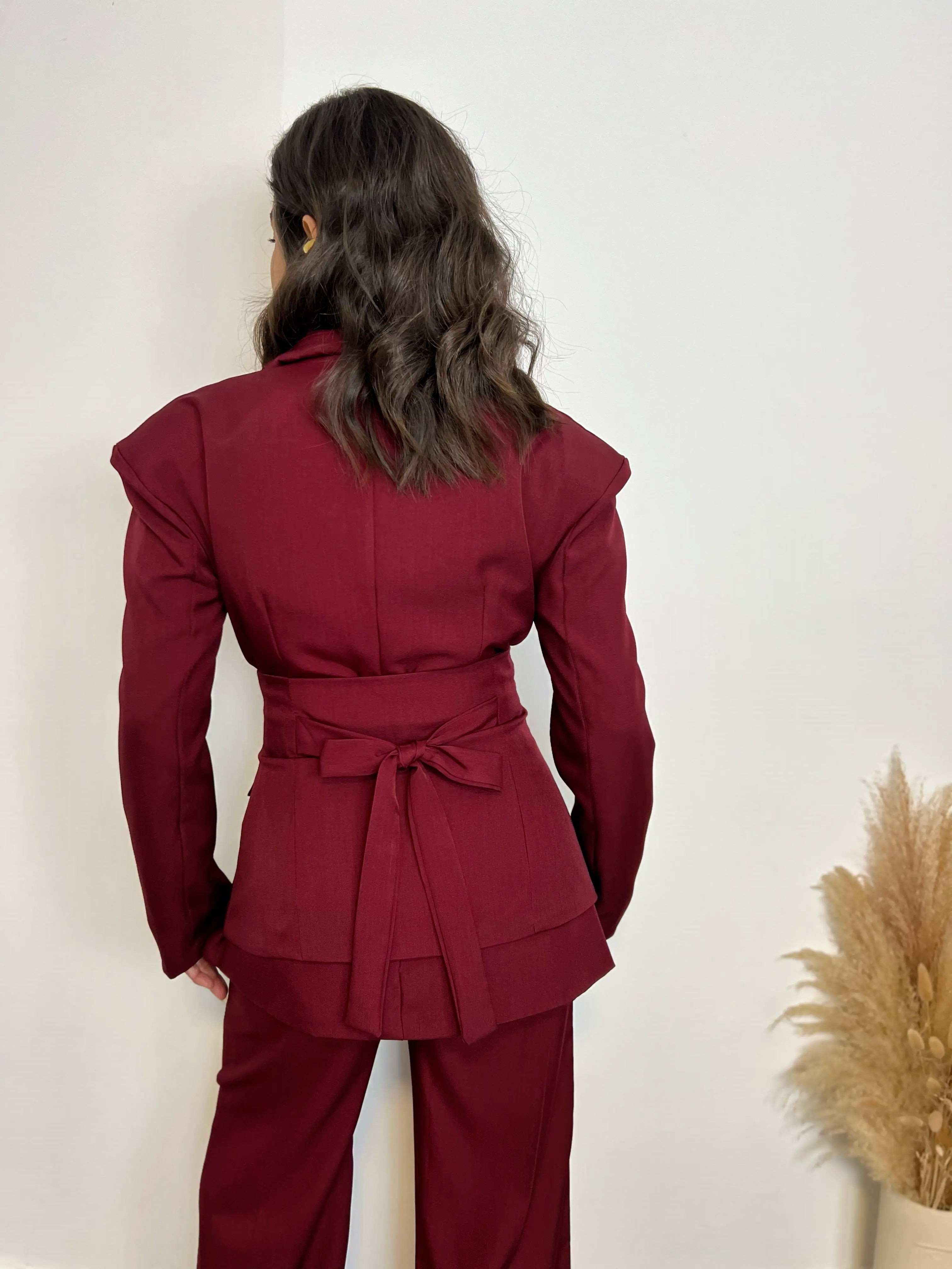 Traje 3 piezas Elegance Burdeos