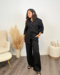 CAMISA 100% LINO NEGRO