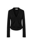 Top Escote V Negro