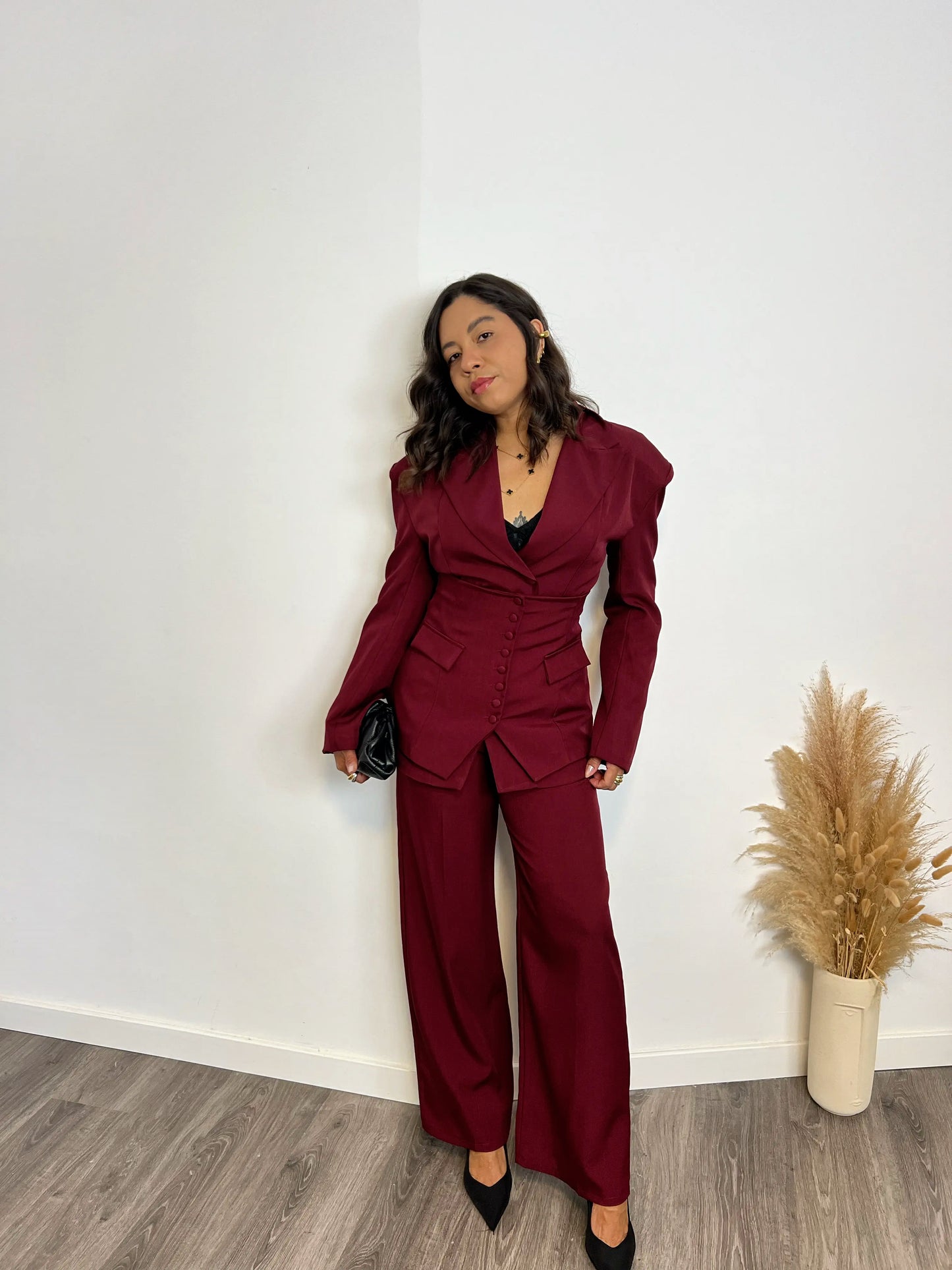 Traje 3 piezas Elegance Burdeos