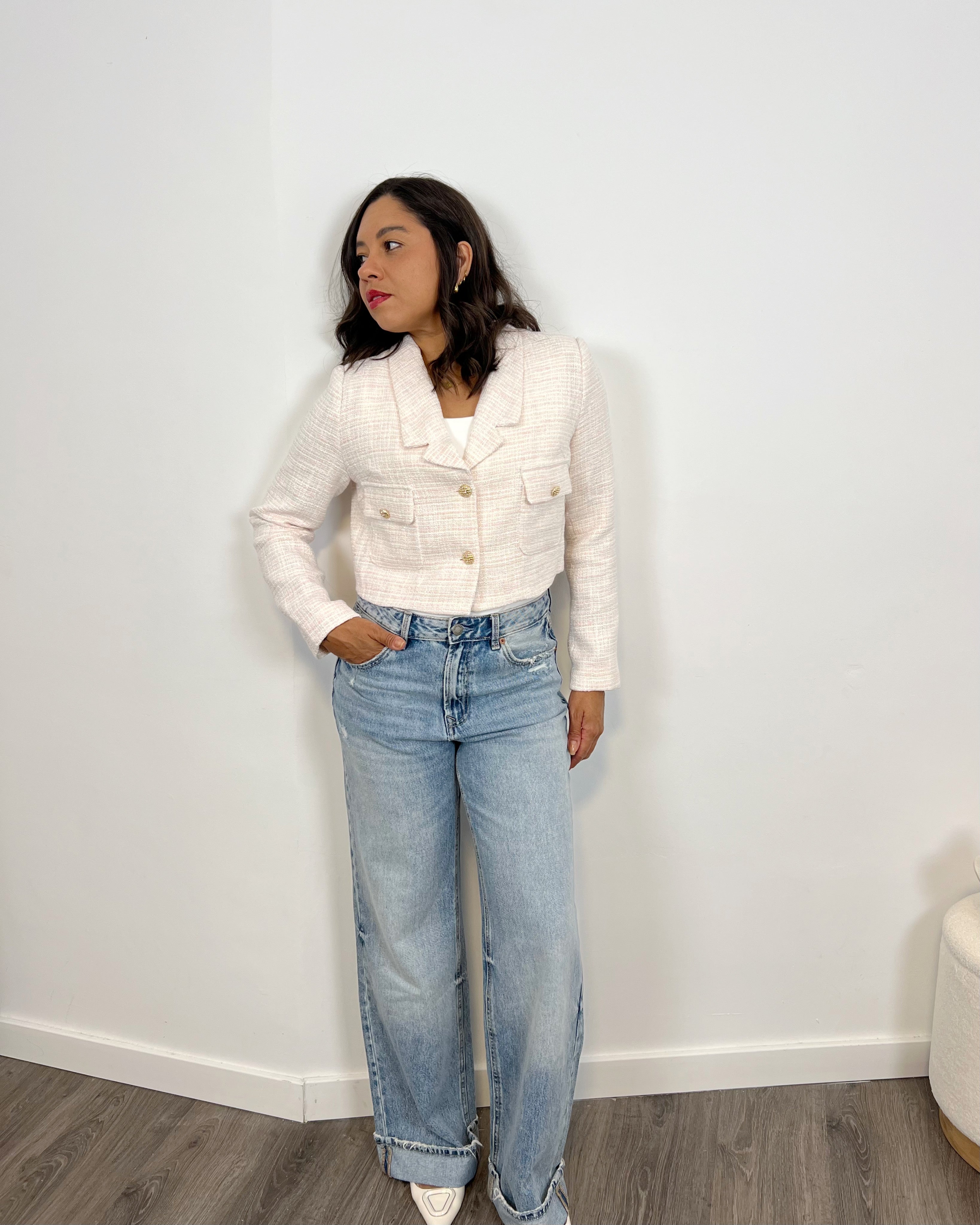 Chaqueta Tweed Rosé