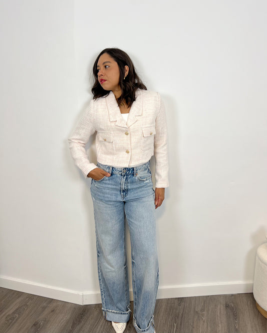 Chaqueta Tweed Rosé