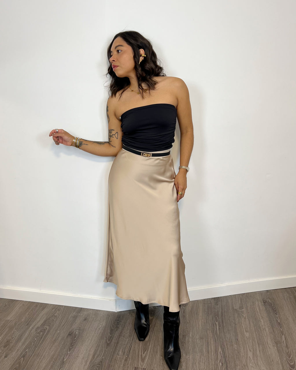 Falda Satinada