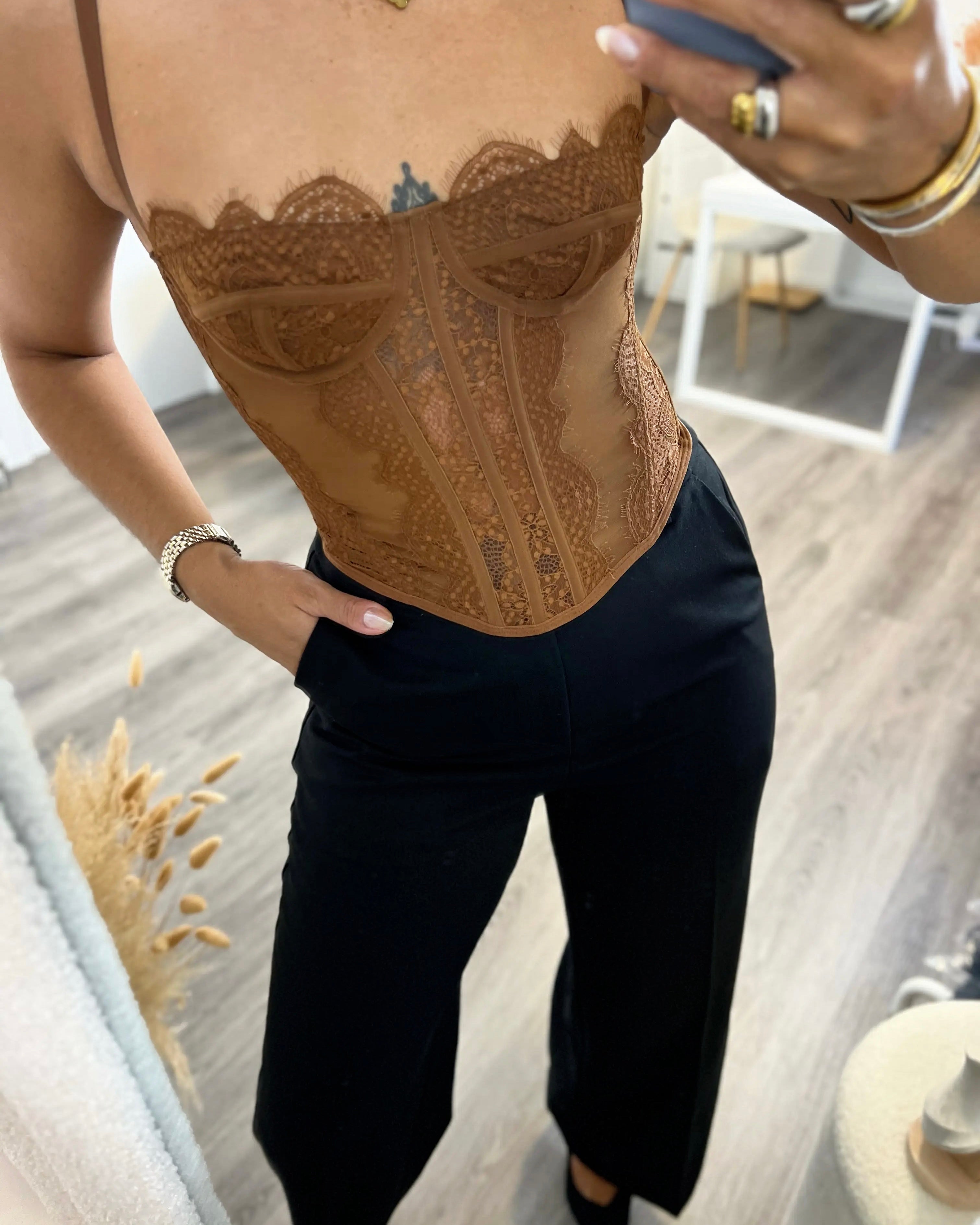Corsé Lua Marrón