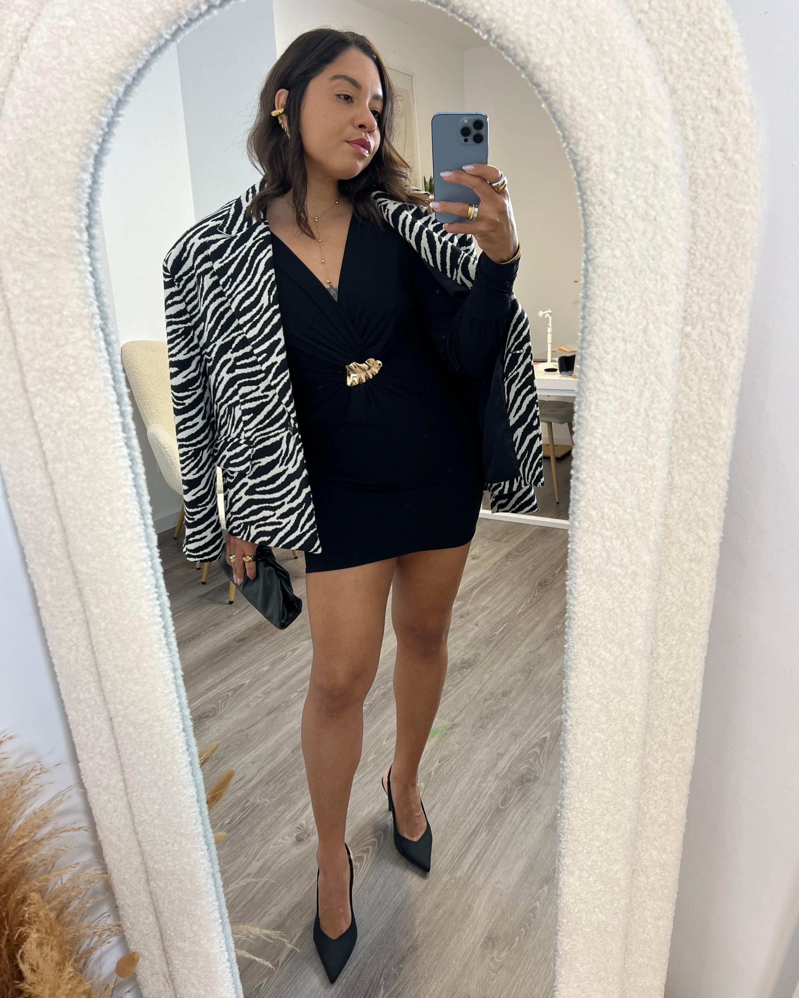 Vestido Hebilla Negro